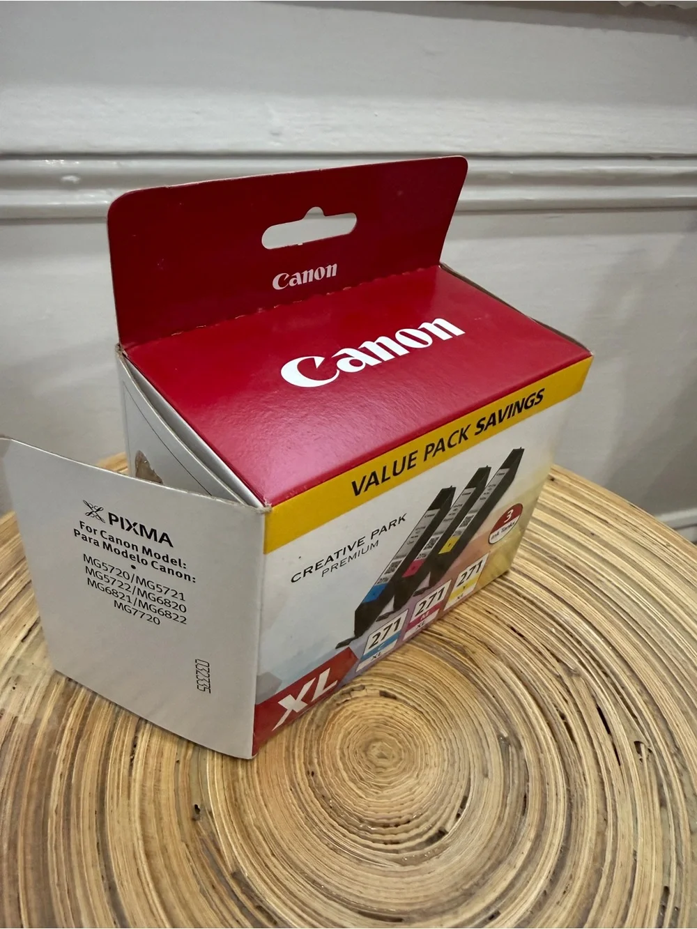 VALUE PACK Canon XL 271 Cyan Magenta Yellow Ink Tank